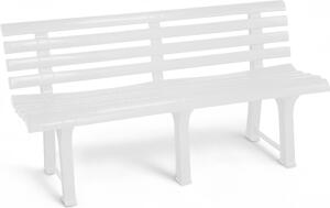 3.12 panchina da giardino in plastica ORCHIDEA - circa 145 x 49 x 74 cm - colore: bianco