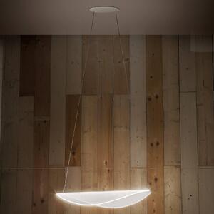 Stilnovo Lampada LED a sospensione Diphy, 76 cm, dimmerabile DALI, Bianco / Opale, Soggiorno / Sala da pranzo, Alluminio, Moderno