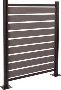 Recinzione per bidoni della spazzatura in alluminio MCW-K57, elemento base rivestimento per bidoni della spazzatura, effetto legno espandibile 130x110x6 cm ~ grigio