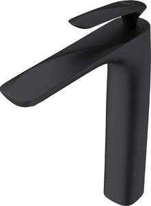 Doporro Rubinetto Bagno Miscelatore per Lavabo Caldo e Freddo Regolabile Miscelatore Monocomando 28cm WAM-7201 Nero Opaco