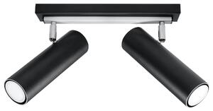 Lampada da soffitto DIREZIONE 2 nero 2xGU10 10W acciaio 20x6x30cm Sollux Lighting