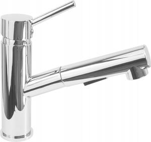 Granitan | CADO - Miscelatore da cucina - Bocca estraibile - 2 tipi di getto - Cromo - Ottone - Caratteristica in Vetroceramica