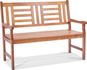 Panchina da giardino in legno - 122 cm - 3 posti - robusta panchina per patio e giardino - portata fino a 318 kg