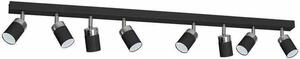 Plafoniera Joker Black/Chrome 8Xgu10 Lampada da soffitto Faretti da soffitto