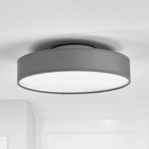 Lindby Plafoniera LED Saira, 30 cm, tessuto grigio