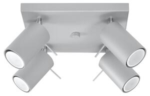 Lampada da soffitto RING 4 grigio 4xGU10 10W acciaio 16x25x25cm Sollux Lighting