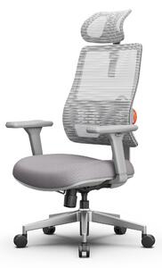 Newtral H003 Sedia ergonomica per ufficio, sedia da scrivania con schienale alto, esclusivo supporto lombare adattivo, poggiatesta regolabile Grigio