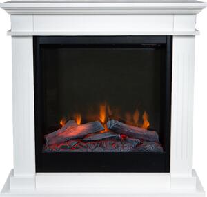 Caminetto elettrico Xaralyn - Tuniz ELE-HLW - legno bianco - riscaldamento 1400 watt - con telecomando - caminetto da incasso incluso - caminetto decorativo