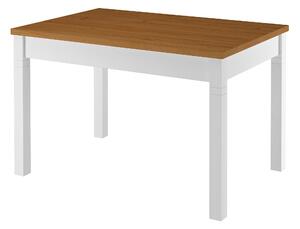Tavolo bi colore 80x120 in Pino massello con zampa lievemente lavorata 90.70-51BE