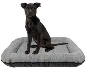 Cuccia per cani - Tappetino per cani impermeabile e lavabile in Codura | In & Outdoor per cani di taglia media e grande | Colore: grigio, dimensioni L: 95 x 75 cm