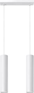 Lampada a sospensione LAGOS 2 bianco 2xGU10 10W acciaio 90x6x30cm Sollux Lighting