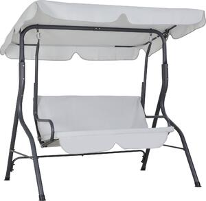 Casaria Dondolo Altalena da Giardino Hollywood 140x112x150cm 2 posti con Tettuccio Parasole Imbottito per Esterno