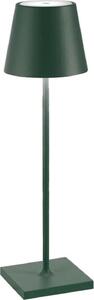 Lampada a led da tavolo Poldina Pro Verde Scuro ricaricabile e dimmerabile con batteria fino a 12 ore