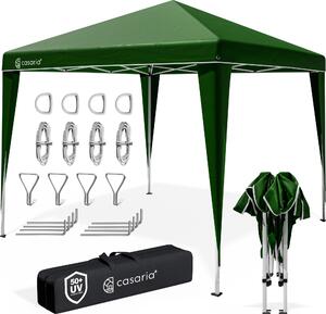 CASARIA® Gazebo da Giardino Capri 3x3m Pop-Up Protezione 50+ Impermiabile Tenda a Fisarmonica Verde