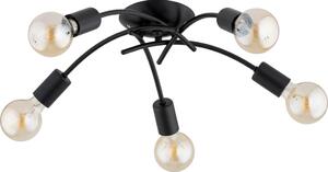 Plafoniera TORIZO 5xE27/15W/230V nero