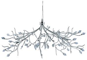 Lampada a sospensione, cromo, design a foglia, 18 cm, WISTERIA