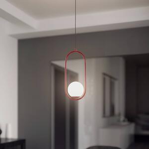 ALDEX Lampada sospensione Dione, 1 luce, vinaccia/bianco