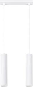Lampada a sospensione KARBON 2 bianco 2xGU10 10W alluminio 90x6.5x30cm Sollux Lighting