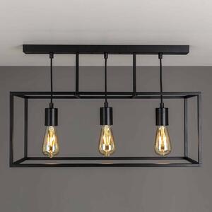 Moretti Luce Plafoniera Cubic³ 3384, 3 luci, nera