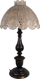 Clayre & Eef Lampada da tavolo Ø 41x75 cm Nero Grigio Metallo
