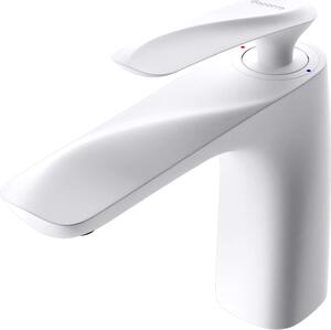 Doporro Rubinetto Bagno Miscelatore per Lavabo Caldo e Freddo Regolabile Miscelatore Monocomando 16.5cm WAM-7201 Bianco