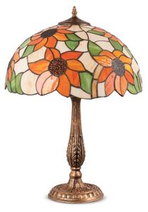 Brilagi - Lampada da tavolo Tiffany a vetri colorati SUNFLOWER 2xE27/60W/230V