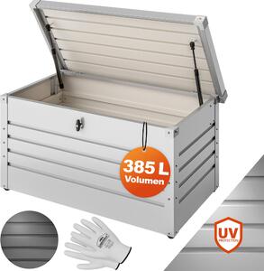GARDEBRUK® Baule da Esterno con Coperchio 2 Chiavi 385L Cassapanca Contenitore Box Porta Attrezzi Bauli Giardino Contenitori Cuscini Box Utensili