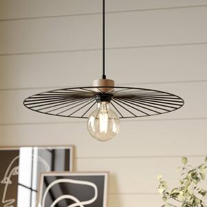 Envostar Yahel lampada a sospensione, rovere/nero, Ø 45 cm