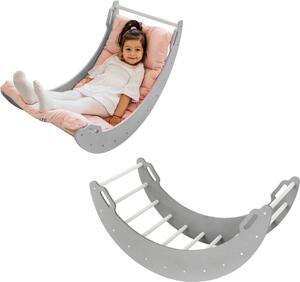 Arco di arrampicata in legno "Moon" | Triangolo di arrampicata per bambini | Giocattoli Montessori | Parco giochi Rockerboard