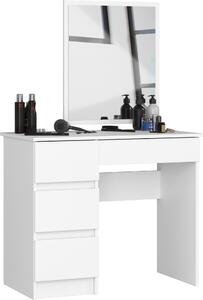 Akord Toeletta Con Specchio A Sinistra Bianca 90X50X142 Cm