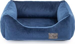 Letto per cani Premium Velvet Blue XXL - 120x95x25 cm | Divano morbido per cani e gatti