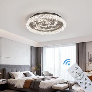 Plafoniera LED dimmerabile con telecomando, a variazione continua 3000-7000 K, a risparmio energetico e durevole, dal design moderno in bianco o nero, ideale per soggiorno, camera da letto e cucina (251-YX-BL)