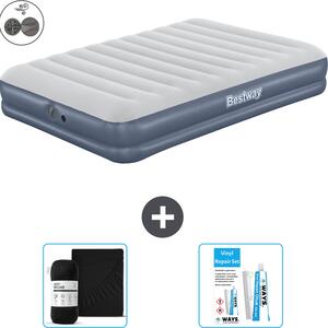 Materasso gonfiabile Bestway - 2 persone - 152 x 203 x 36 cm - Blu - Accessori inclusi