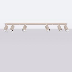 Lampada da soffitto KARBON 4 taupe 6xGU10 10W alluminio 16.5x6.5x117cm Sollux Lighting
