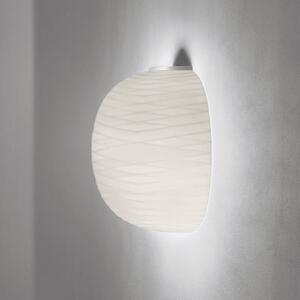 Foscarini Gem semi applique di vetro, bianco