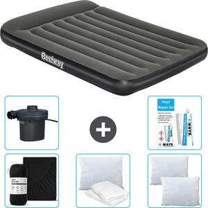Materasso gonfiabile Bestway - Letto alla francese - 137 x 191 x 30 cm - Verde - Accessori inclusi