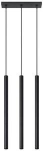 Lampada a sospensione PASTELO 3 nero 3xG9 8W acciaio 90x5x30cm Sollux Lighting