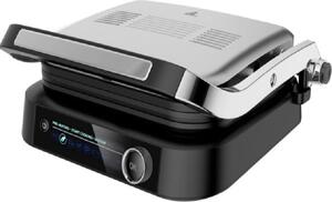 Griglia a contatto con display a LED Macchina per panini Tostapane Multigrill Griglia elettrica nera