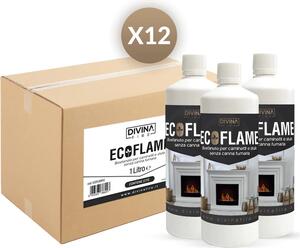 Bioetanolo combustibile liquido confezione da 12lt inodore e incolore per biocamini