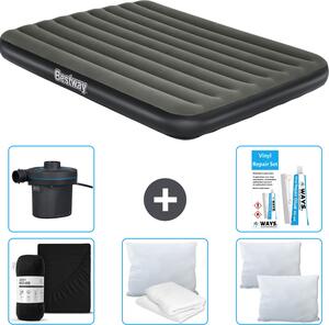 Materasso gonfiabile Bestway - 2 persone - 152 x 203 x 25 cm - Verde - accessori inclusi
