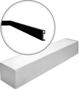 NMC IL10 BLACK-box WALLSTYL Noel Marquet 1 cartone con 14 strisce decorative Modanatura per pavimenti Illuminazione indiretta stile moderno colore nero | 28 m