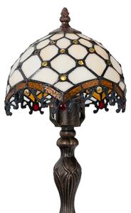 Brilagi - Lampada da tavolo Tiffany in vetro color avorio 1xE27/60W/230V