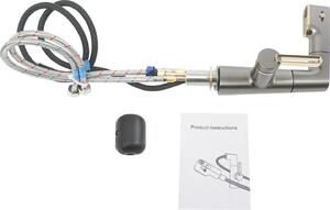 Rubinetto - Miscelatore per cucina/bagno - Display LED - Doccia estraibile - Resistente alla ruggine - Bocca flessibile - Bianco