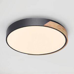 Q-Smart-Home Paul Neuhaus Q-BILA plafoniera LED, nero/rovere