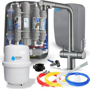 Filtro per l'acqua RO7 Slim 75 GPD + rubinetto da cucina Venom Grafit