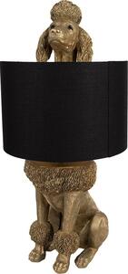 Clayre & Eef Lampada da tavolo Cane Barboncino 30x28x57 cm Colore oro Nero Poliresina