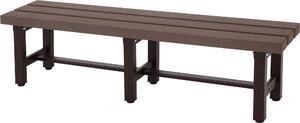 Panca da giardino Alu MCW-K60, panca da parco, panca per balcone, resistente agli agenti atmosferici, realizzata in WPC, 150 cm, colore marrone