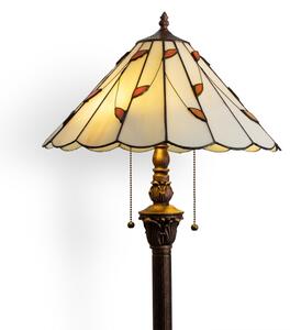 Brilagi - Lampada da terra Tiffany in vetro colorato FOLIA 2xE27/60W/230V