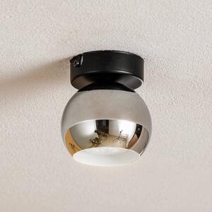 Luminex Plafoniera Lexa, 1 luce, nero/cromo