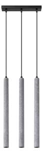 Lampada a sospensione PASTELO 3L in cemento 3xG9 8W calcestruzzo 110x3.5x30cm Sollux Lighting